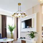 Люстра подвесная светодиодная с плафонами в форме шара Italian Globe Cedar Moss Light варинант исполнения - 1 | Loft Concept в Ульяновске