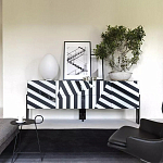 Дизайнерский комод в чёрно-белую полоску Ziqqurat варинант исполнения - 2 | Loft Concept в Ульяновске