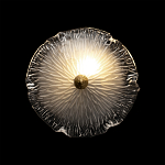 Бра в форме прозрачного стеклянного цветка с рельефной текстурой Textured Glass варинант исполнения - 4 | Loft Concept в Ульяновске