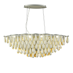 Люстра с подвесками в форме капель на серебристом каркасе Raindrop варинант исполнения - 1 | Loft Concept в Ульяновске