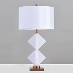 Настольная лампа белая на фигурном основании Aerial Geometry варинант исполнения - 3 | Loft Concept в Ульяновске