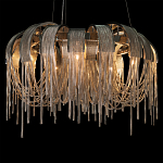 Люстра подвесная круглая с изогнутыми металлическими дугами и ниспадающими цепочками 65 см Atlantis Chain варинант исполнения - 14 | Loft Concept в Ульяновске