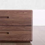 Прикроватный столик деревянный с 2-мя ящиками Moon Walnut Furniture варинант исполнения - 2 | Loft Concept в Ульяновске
