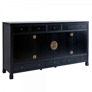 Комод в стиле неоклассика Strict East Чёрный