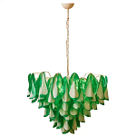 Люстра из стеклянных зеленых лепестков Petalled Illuminator варинант исполнения - 3 | Loft Concept в Ульяновске