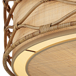 Подвесной светильник  из кованого железа и абажуром из ротанга Wicker Furniture варинант исполнения - 2 | Loft Concept в Ульяновске