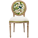 Стул бежевый из натурального бука с изображением птиц и цветов Blooming White Magnolias варинант исполнения - 1 | Loft Concept в Ульяновске