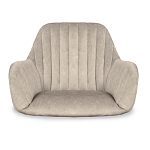 Барный стул со спинкой и подлокотниками на 4-х коричневых деревянных ножках Бежевый Велюр Ava Charm варинант исполнения - 4 | Loft Concept в Ульяновске