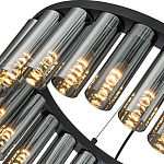 Люстра со стеклянными цилиндрическими плафонами Luminous Cylinders Smoky Round варинант исполнения - 5 | Loft Concept в Ульяновске