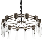 Люстра с прямоугольными хрустальными плафонами Glass Rectangles Chrome Chandelier 60 варинант исполнения - 1 | Loft Concept в Ульяновске