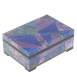 Шкатулка из натурального камня лазурит и чароит Stone Casket варинант исполнения - 1 | Loft Concept в Ульяновске