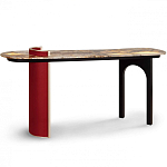 Консоль с овальной столешницей со светодиодной подсветкой Ruby варинант исполнения - 2 | Loft Concept в Ульяновске