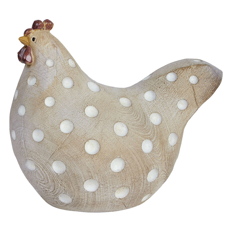 Статуэтка курица с текстурной поверхностью бежевого цвета Rustic Chicken Красный Бежевый Белый Статуэтка курица с текстурной поверхностью бежевого цвета Rustic Chicken Красный Бежевый Белый в Ульяновске | Loft Concept