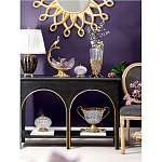 Чаша из прозрачного стекла с ручками и ободком из бронзы Eden Garden варинант исполнения - 5 | Loft Concept в Ульяновске