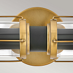 Бра для ванных комнат горизонтальное с 2-мя прозрачным цилиндрическим плафонами на круглом основании Hinkley варинант исполнения - 3 | Loft Concept в Ульяновске