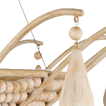 Люстра из деревянных бусин с подвесками в виде капель Wooden Beads варинант исполнения - 3 | Loft Concept в Ульяновске