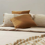 Чехол на подушку горчичного цвета с бахромой и объемным узором Ethnic mix варинант исполнения - 8 | Loft Concept в Ульяновске