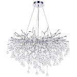Люстра с хрустальными подвесками капли серебро Droplet Silver Chandelier 15 варинант исполнения - 2 | Loft Concept в Ульяновске
