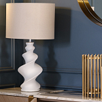 Настольная лампа с кремовым абажуром на спиралевидном основании Spun варинант исполнения - 1 | Loft Concept в Ульяновске