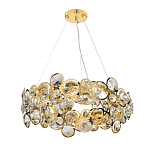 Люстра подвесная из золотых колец 57 см Golden Circles варинант исполнения - 2 | Loft Concept в Ульяновске