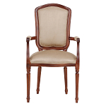 Стул с подлокотниками из натурального бука бежевый Solid Luxury варинант исполнения - 1 | Loft Concept в Ульяновске