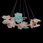 Люстра круглая на золотом каркасе с цветочным декором Miscellaneous herbs варинант исполнения - 2 | Loft Concept в Ульяновске