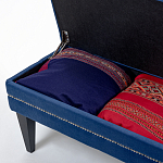 Мягкая банкетка на черных ножках с зоной для хранения Casket Blue варинант исполнения - 4 | Loft Concept в Ульяновске