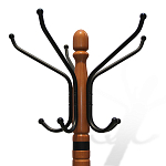 Вешалка напольная деревянная с черными металлическими крючками Noble Branches варинант исполнения - 2 | Loft Concept в Ульяновске