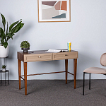 Стол письменный из массива бука с 2-мя ящиками бежевый Wenge Light варинант исполнения - 4 | Loft Concept в Ульяновске