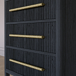 Комод Primo с 3 выдвижными ящиками Черный дуб варинант исполнения - 3 | Loft Concept в Ульяновске