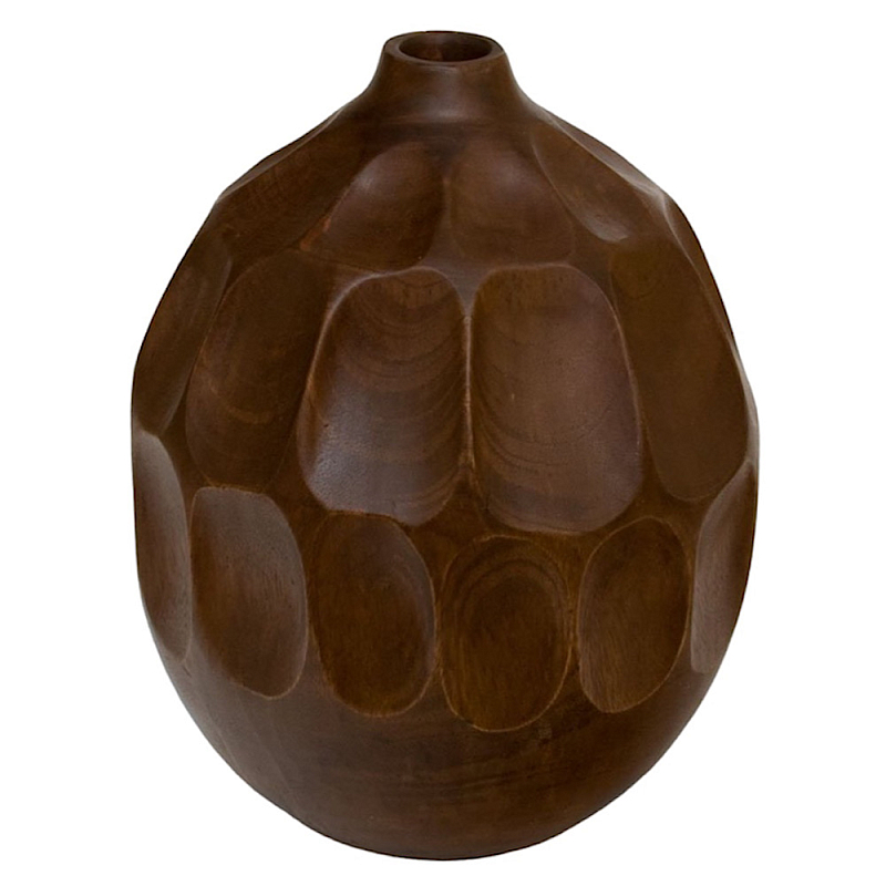 Ваза деревянная Brown Vase of Thailand 1 Коричневый в Ульяновске | Loft Concept 