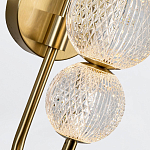 Бра цвета латунь с 6-ю рифлеными плафонами шаровидной формы Alora варинант исполнения - 3 | Loft Concept в Ульяновске