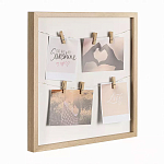 Рамка для фото с подсветкой c 6-ю деревянными прищепками в комплекте Photo Backlight варинант исполнения - 1 | Loft Concept в Ульяновске