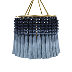 Люстра синяя плетеная с кисточками Boho Tassel Chandelier варинант исполнения - 1 | Loft Concept в Ульяновске