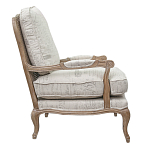 Кресло со спинкой из ротанга Ellie Rattan Armchair beige print flax варинант исполнения - 1 | Loft Concept в Ульяновске