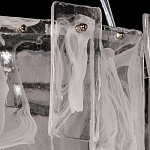 Люстра круглая с подвесными прямоугольными пластинами из стекла Glacier Panels варинант исполнения - 9 | Loft Concept в Ульяновске