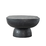 Столик кофейный черного цвета с овальной столешницей и круглым основанием Black Dalmen Table варинант исполнения - 6 | Loft Concept в Ульяновске