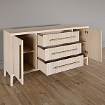 Буфет Primo с тремя ящиками и двумя фасадами Светлый дуб варинант исполнения - 3 | Loft Concept в Ульяновске