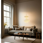 Подвесной вязаный белый светильник «Моника» варинант исполнения - 3 | Loft Concept в Ульяновске