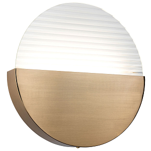 Бра в форме диска Leone Round Wall Lamp Brass
