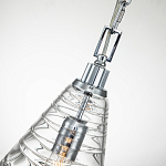 Подвесной светильник с прозрачным рельефным стеклянным плафоном в форме конуса Feiss варинант исполнения - 5 | Loft Concept в Ульяновске