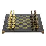 Шахматы Ренессанс из бронзы с доской из натурального камня Змеевик Decorative Thematic Chess варинант исполнения - 1 | Loft Concept в Ульяновске