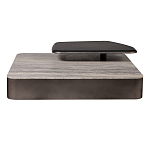 Столик журнальный квадратный  с полкой Sculptural Marble Accent с мрамором  варинант исполнения - 1 | Loft Concept в Ульяновске