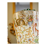 Кашпо с растительным и животным орнаментом на бронзовых ножках Turquoise Blooming Garden варинант исполнения - 7 | Loft Concept в Ульяновске