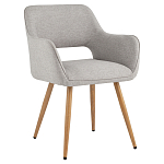 Стул в рогожке серого цвета NEASAN STOOL варинант исполнения - 1 | Loft Concept в Ульяновске