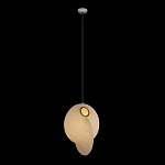 Подвесной светильник белый с фигурным тканевым плафоном White Whirlwinds варинант исполнения - 2 | Loft Concept в Ульяновске