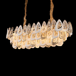 Люстра овальная с многослойными белыми и прозрачными подвесками Character Chandelier варинант исполнения - 5 | Loft Concept в Ульяновске