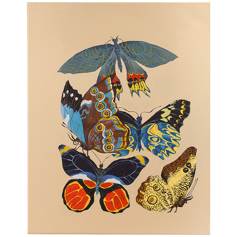 Картина Бабочки The Beauty of Butterflies Бежевый Мульти Картина Бабочки The Beauty of Butterflies Бежевый Мульти в Ульяновске | Loft Concept