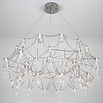 Люстра с каркасом из тонких металлических нитей и хрустальными подвесками Crystal Metal Threads Chandelier 100 варинант исполнения - 4 | Loft Concept в Ульяновске