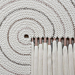 Художественный Гобелен Макраме White Disk Harmony варинант исполнения - 1 | Loft Concept в Ульяновске